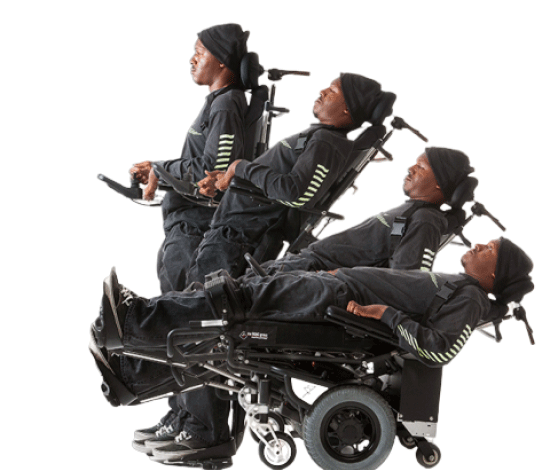Reclining Wheelchair by Redman being demonstrated. 