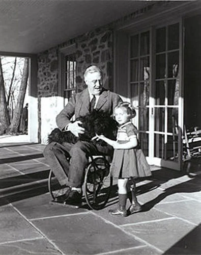 FDR on his wheelchair