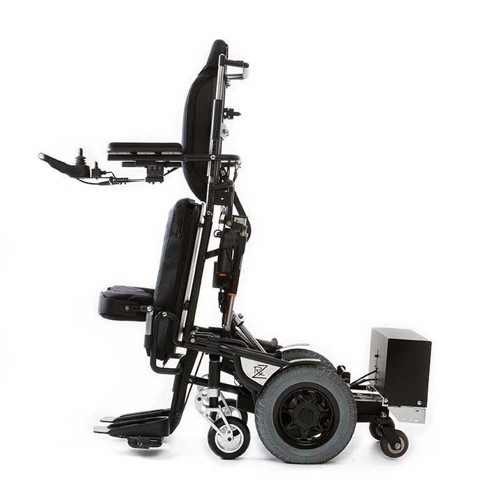 Standing wheelchair benefits shown in this image with chair in standing position. 