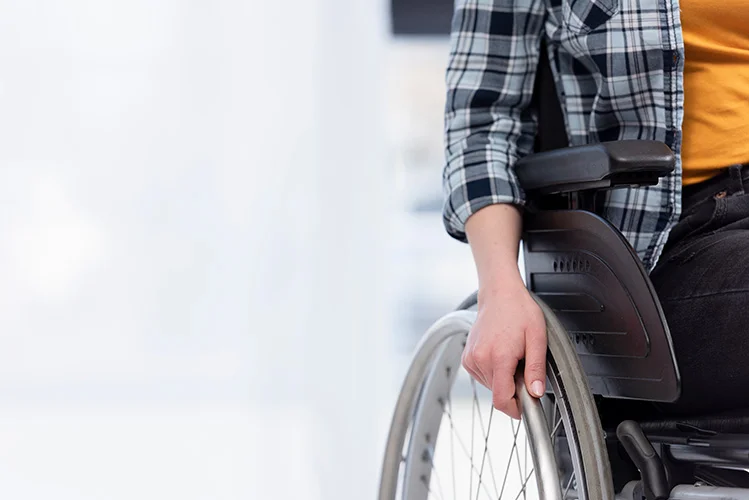 Close-Up of Manual Wheelchair