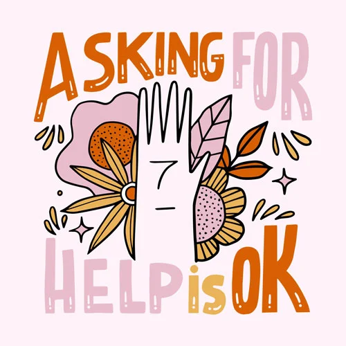 asking for help is ok if you have a mental illness in a wheelchair