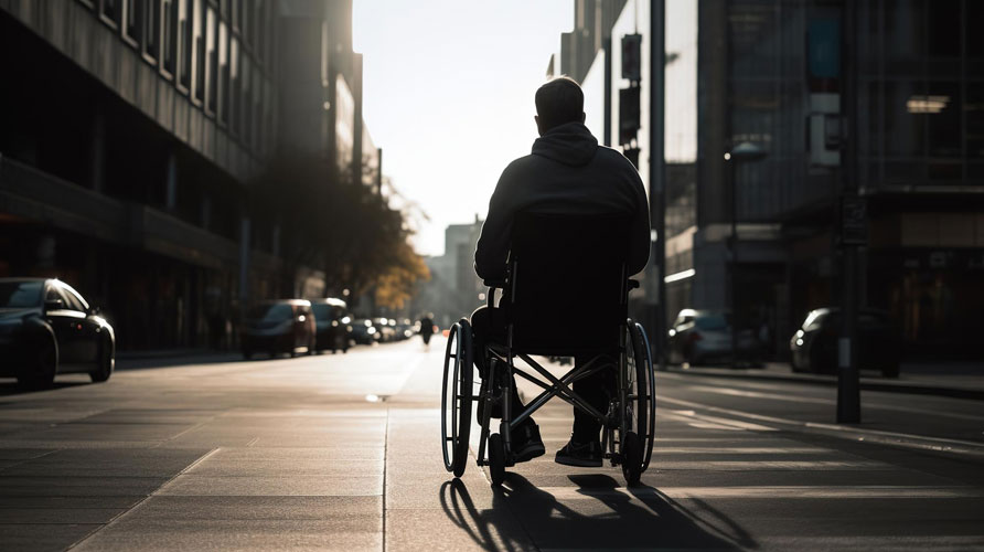 a man roaming in the city